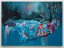 Rebecca Campbell / 
Glow, 2013 / 
oil on canvas / 
65 x 90 in. (165.1 x 228.6 cm) / Private collection