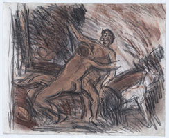 Leon Kossoff / 
From Titian: Venus and Adonis, 1990s  / Black and coloured chalks on paper / 
21 3/4 x 27 in. (55.2 x 68.5 cm)