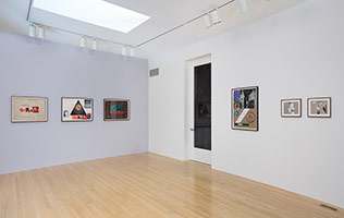 Installation photography, R.B. Kitaj: Collages and Prints, 1964-1975