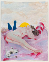 Charles Garabedian / 
The Recliners, 2011 / 
acrylic on paper / 
60 1/4 x 47 3/4 in. (153 x 121.3 cm) 