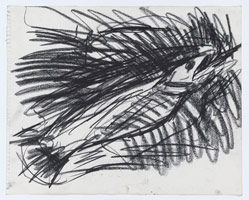 Leon Kossoff / 
From Courbet: The Trout, 1978 / 
charcoal on paper / 
16 x 20 in. (40.5 x 51 cm)