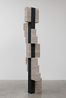 Adrian Paules / 
Stacked Column 7, 2016 / 
concrete blocks, paint / 
96 x 26 x 21 in. (243.8 x 66 x 53.3 cm)