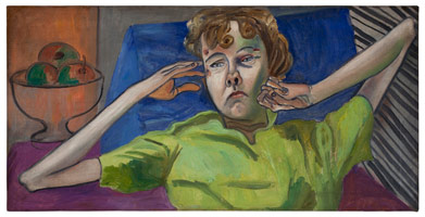 Alice Neel / 
Peggy, c. 1960 / 
oil on canvas / 
18 x 36 in (45.7 x 91.4 cm)