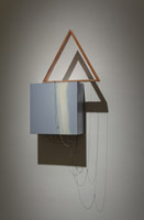 Alison O'Daniel / 
The Plants are Protected, 2012 / 
wood, chain, paint / 
21 x 24 x 5 in. (53.3 x 61 x 12.7 cm) 