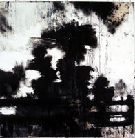 John Virtue / 
Landscape No. 555, 1998 / 
acrylic, black ink & shellac on canvas / 
90 x 90 in (228.6 x 228.6 cm)