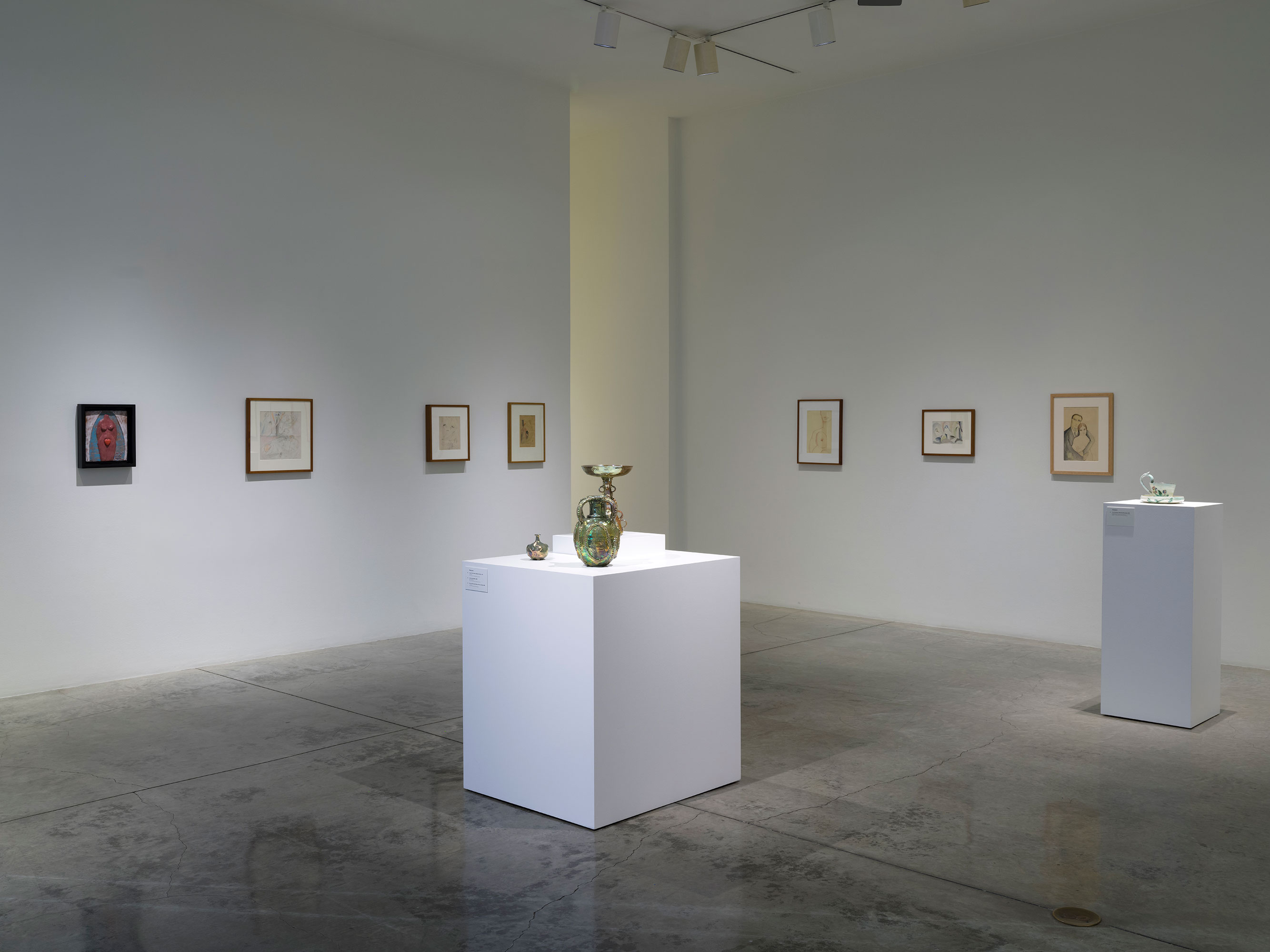 Installation photography / Beatrice Wood: Drawings, Prints, Ceramics