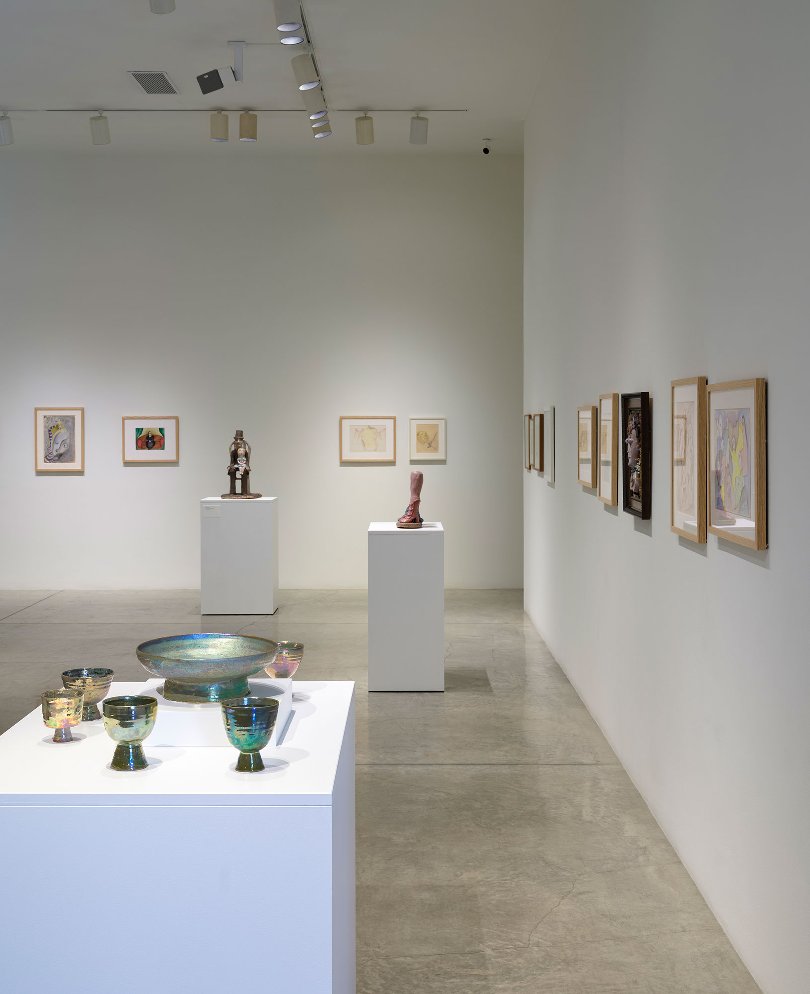 Installation photography / Beatrice Wood: Drawings, Prints, Ceramics