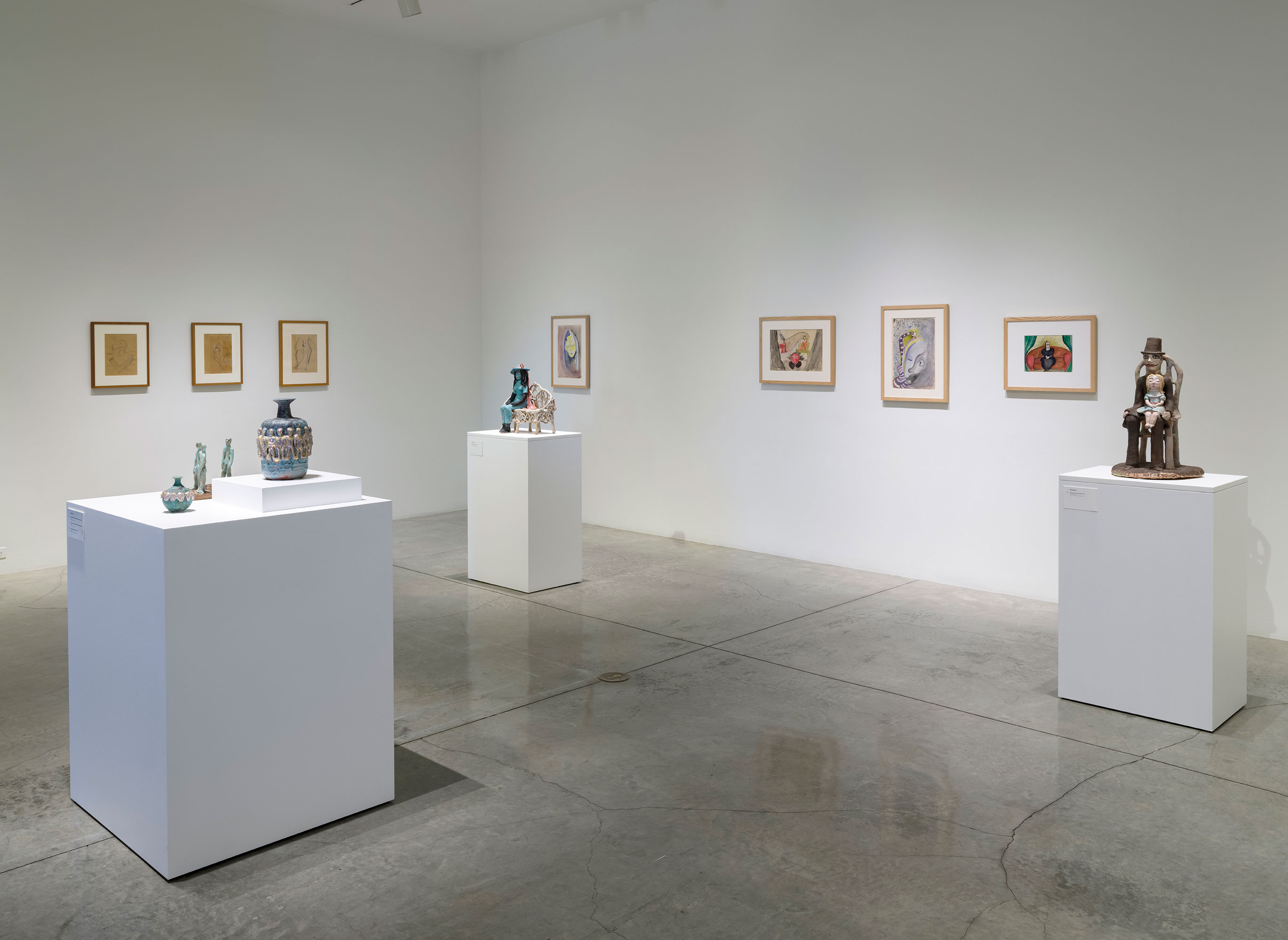 Installation photography / Beatrice Wood: Drawings, Prints, Ceramics