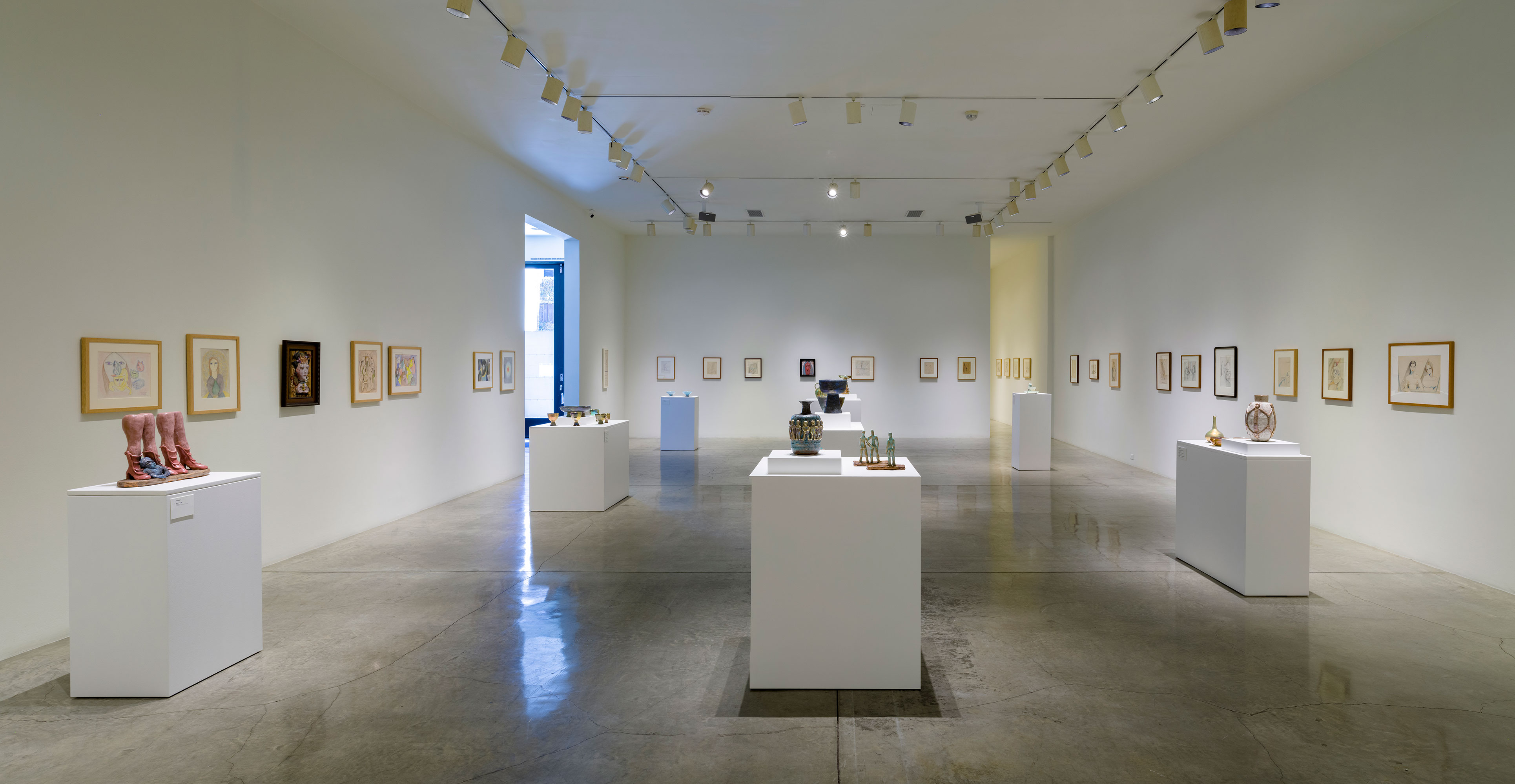 Installation photography / Beatrice Wood: Drawings, Prints, Ceramics