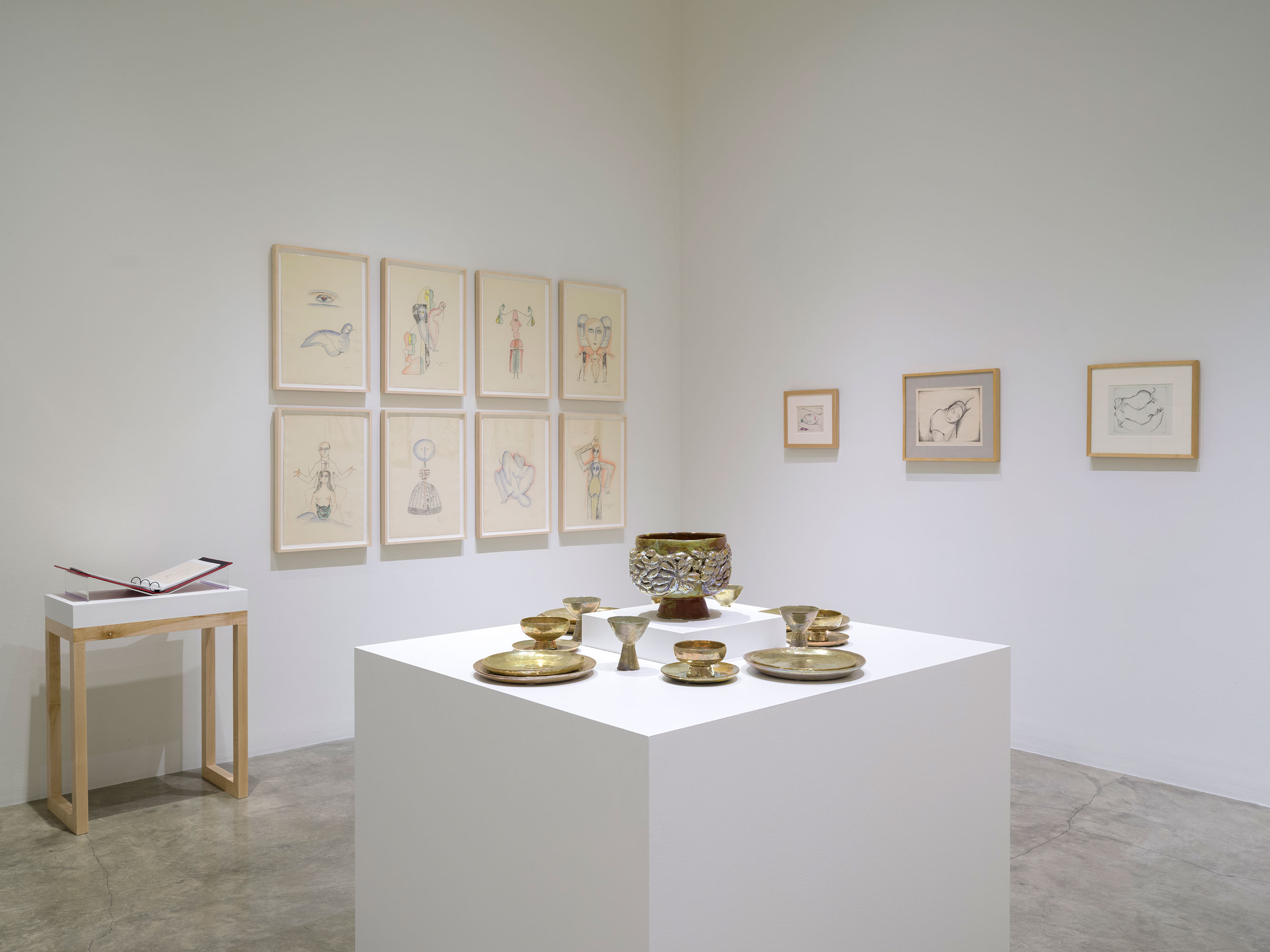 Installation photography / Beatrice Wood: Drawings, Prints, Ceramics