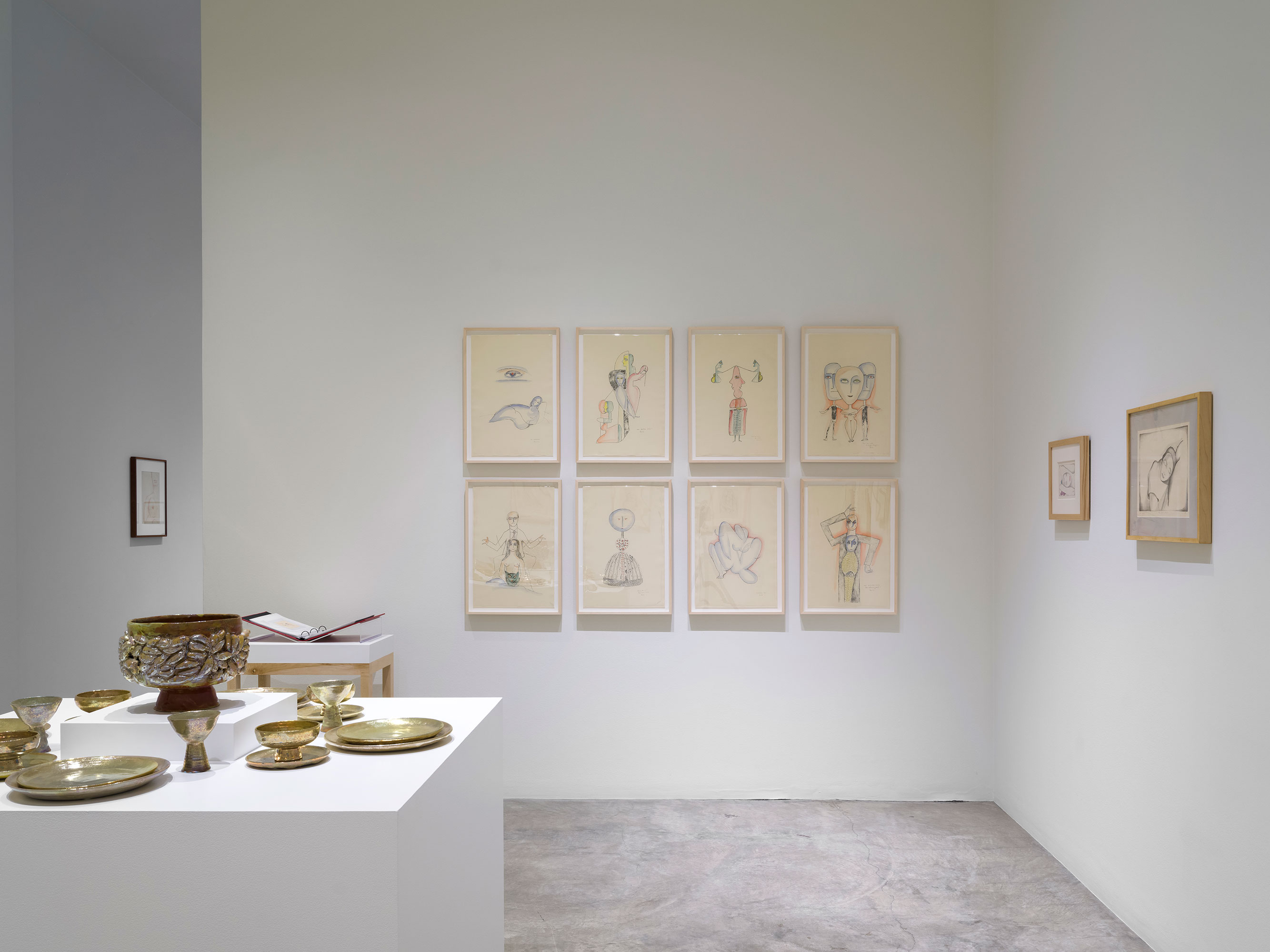 Installation photography / Beatrice Wood: Drawings, Prints, Ceramics