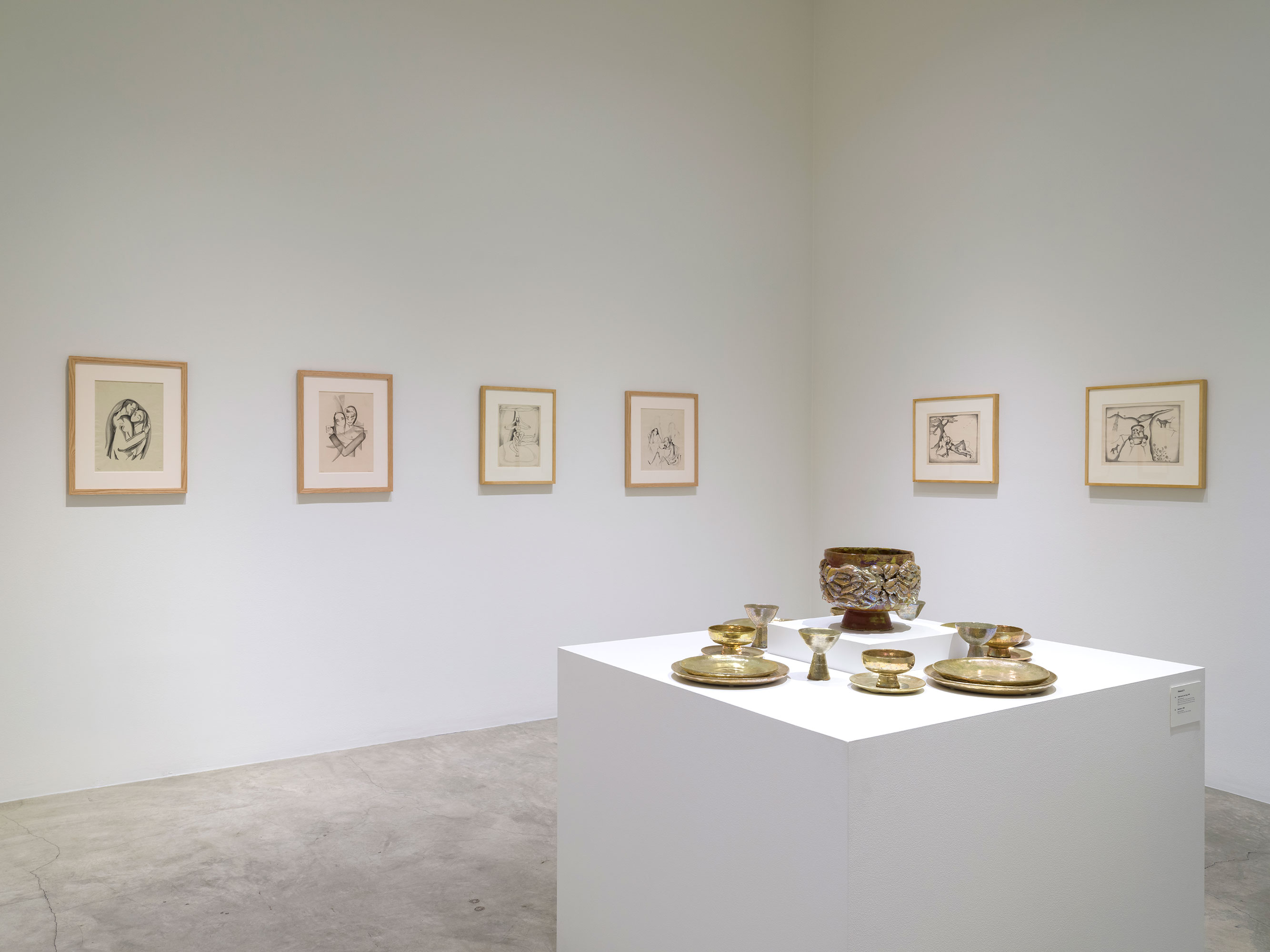 Installation photography / Beatrice Wood: Drawings, Prints, Ceramics