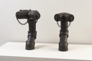 Ben Jackel / 
NY Standpipes, 2012 / 
stoneware and beeswax / 
overall: 20 x 26 x 13 in (50.8 x 66 x 33 cm) / 
Private collection