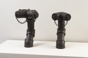 Ben Jackel / 
NY Standpipes, 2012 / 
stoneware and beeswax / 
overall: 20 x 26 x 13 in (50.8 x 66 x 33 cm) / 
Private collection