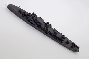 Ben Jackel / 
USS Dennis (from 'Miles to Go Until We Sleep' Installation), 2008 - 2009 / 
stoneware; ebony / 
30 x 4 x 4 in. (76.2 x 10.2 x 10.2 cm)          