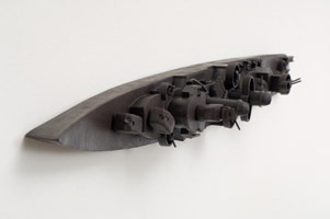 Ben Jackel / 
USS Johnston (from 'Miles to Go Until We Sleep' Installation), 2008 - 2009 / 
stoneware; ebony / 
38 x 5 x 4 in. (96.5 x 12.7 x 10.2 cm)
 