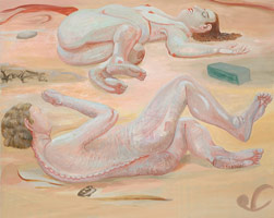 Charles Garabedian / 
Study for the Iliad (two nude men top & bottom), 1992 / 
      acrylic on panel / 
      48 x 60 in. (121.9 x 152.4 cm)