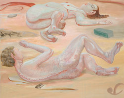 Charles Garabedian / 
Study for the Iliad (two nude men top & bottom), 1992 / 
      acrylic on panel / 
      48 x 60 in. (121.9 x 152.4 cm)