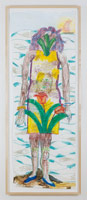 Charles Garabedian / 
Full Frontal, 2012 / 
acrylic on paper / 
85 x 31 in. (215.9 x 78.7 cm)