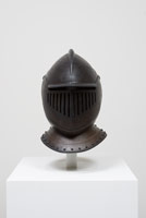 Ben Jackel / 
Closed Burgonet, 2014 / 
stoneware and beeswax / 
22 x 11 x 17 in. (55.9 x 27.9 x 43.2 cm)