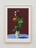 David Hockney / 
7th March 2021, More Flowers on a Table, 2021 / 
iPad painting printed on paper / 
Image: 30 x 21 in. (76.2 x 53.3 cm) / 
Sheet: 35 x 25 in. (88.9 x 63.5 cm) / 
Framed: 36 3/4 x 26 3/4 in. (93.3 x 67.9 cm) / 
Edition 14 of 50