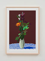 David Hockney / 
7th March 2021, More Flowers on a Table, 2021 / 
iPad painting printed on paper / 
Image: 30 x 21 in. (76.2 x 53.3 cm) / 
Sheet: 35 x 25 in. (88.9 x 63.5 cm) / 
Framed: 36 3/4 x 26 3/4 in. (93.3 x 67.9 cm) / 
Edition 14 of 50