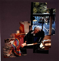 David Hockney / 
My Mother Sleeping, Los Angeles, Dec. 1982 ed. 15/20, 1982 / 
photographic collage / 
23 x 23 in (58.4 x 58.4 cm)  / 
framed: 23 1/2 x 23 1/2 in (59.7 x 59. cm) / 
Collection of Indiana University Art Museum