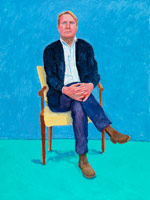 David Hockney / 
Gary Wood, 28-30 December, 2014  / 
Acrylic on canvas / 
48 x 36 in. (121.9 x 91.4 cm)