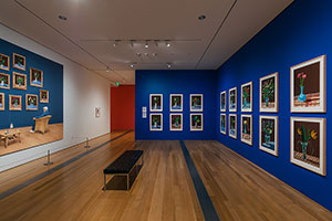 Installation view of David Hockney: Perspective Should Be Reversed, Prints from the Collections of Jordan D. Schnitzer and His Family Foundation / 
Grand Rapids Art Museum (GRAM) / 
Photo courtesy GRAM