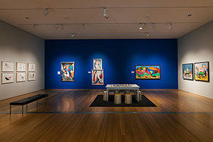 Installation view of David Hockney: Perspective Should Be Reversed, Prints from the Collections of Jordan D. Schnitzer and His Family Foundation / 
Grand Rapids Art Museum (GRAM) / 
Photo courtesy GRAM
