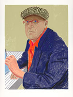 David Hockney / 
Self Portrait II, 14 March 2012 / 
iPad drawing printed on paper / 
32 x 24 in. (81.3 x 61 cm)