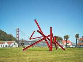 Di Suvero installation, Governor's Island, New York 2012  / 
 / 
Are Years What? (For Marianne Moore), 1967 / 
painted steel / 