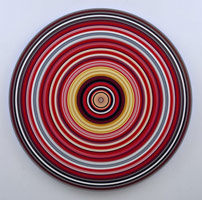 Don Suggs / 
Cardinal/Inquisitor, 2009 / 
oil on canvas / 
Diameter: 60 in. (152.4 cm) / 
Private collection