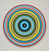 Don Suggs / 
Earthly Delights Iris, 2011 / 
oil on canvas / 
diameter: 45 in (114.3 cm)