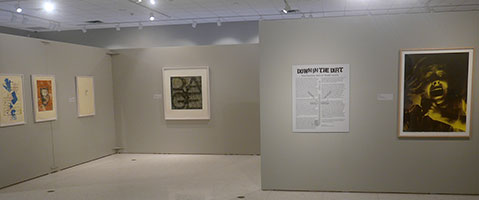 Installation photography / 
DOWN IN THE DIRT: The Graphic Art of Terry Allen / 
© the artist / 
Courtesy Museum of Texas Tech University