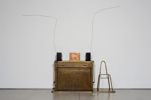 Edward & Nancy Reddin Kienholz / 
The Kitchen Table (transitional version), 1975-77 / 
mixed media and bronze / 
41 1/2 x 67 x 21 1/4 in. (105.4 x 170.2 x 54 cm)