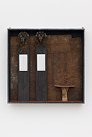 Edward & Nancy Reddin Kienholz / 
Prototype for Methenge #2, 1991 / 
mixed media assemblage / 
35 x 36 x 5 in. (88.9 x 91.4 x 12.7 cm)