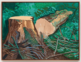 David Hockney  / 
Felled Totem, September 4th, 2009, 2009 / 
oil on canvas / 
36 x 48 in. (91.4 x 121.9 cm) / 
Private collection