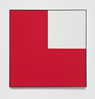Frederick Hammersley / 
Adjective, # 9 1966 / 
oil on canvas / 
42 x 42 in. (106.7 x 106.7 cm) / 
Framed: 42 3/4 x 42 3/4 in. (108.6 x 108.6 cm)
