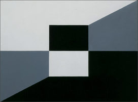 Frederick Hammersley / Same change, 1960 / 
        oil on linen / 
        22 x 30 in. (55.9 x 76.2 cm) / 
        Private collection 