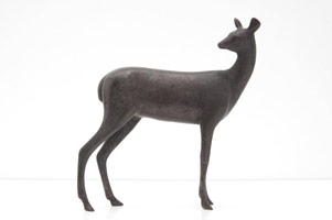 Gwynn Murrill / 
Deer 4 Maquette, 2005 / 
      bronze / 
      10 3/4 x 10 x 4 1/2 in. (27.3 x 25.4 x 11.4 cm) / 
      Edition 1/9