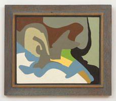 Frederick Hammersley / 
Windfall, #21 1964 / 
oil on linen / 
22 x 26 in. (55.9 x 66 cm) framed