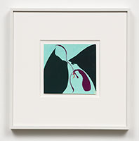 Heather Gwen Martin / 
House, 2021 / 
gouache on paper / 
3 3/4 x 4 in. (9.5 x 10.2 cm) / 
Framed: 9 1/4 x 9 1/4 x 1 in. (23.5 x 23.5 x 2.5 cm)