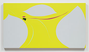 Heather Gwen Martin / 
Hover, 2020 / 
oil on linen / 
30 x 54 3/4 in. (76.2 x 139.1 cm)