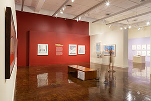 Installation photography / 
David Hockney: Perspective Should Be Reversed / 
Prints from the Collections of Jordan D. Schnitzer and His Family Foundation / 
Photo credit: Honolulu Museum of Art