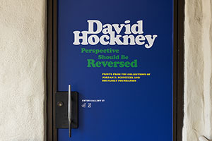 Installation photography / 
David Hockney: Perspective Should Be Reversed / 
Prints from the Collections of Jordan D. Schnitzer and His Family Foundation / 
Photo credit: Honolulu Museum of Art