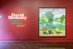 Installation photography / 
David Hockney: Perspective Should Be Reversed / 
Prints from the Collections of Jordan D. Schnitzer and His Family Foundation / 
Photo credit: Honolulu Museum of Art