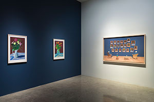 Installation photography, David Hockney: 20 Flowers and Some Bigger Pictures