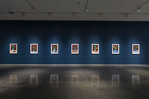 Installation photography, David Hockney: 20 Flowers and Some Bigger Pictures