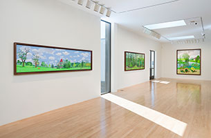 Installation photography, David Hockney: 20 Flowers and Some Bigger Pictures